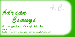 adrian csanyi business card