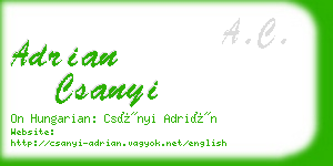 adrian csanyi business card
